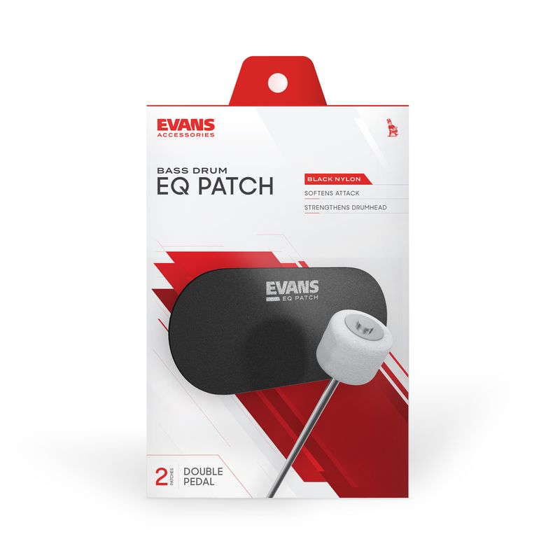 Evans EQPB2 Double Bass Drum Patch, Black