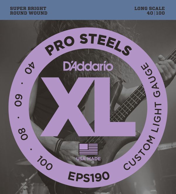 Hovedbilde D'Addario EPS190 Strängset Elbas ProSteels 040-100