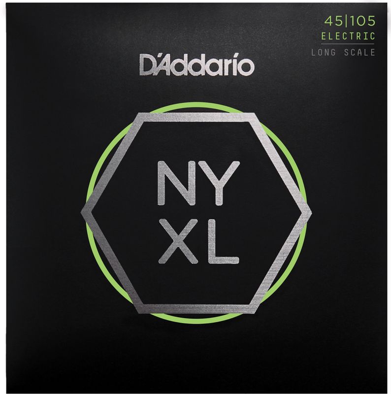 D'Addario NYXL45105 Strängset Elbas NYXL Nickel Wound 045-105 Custom Light