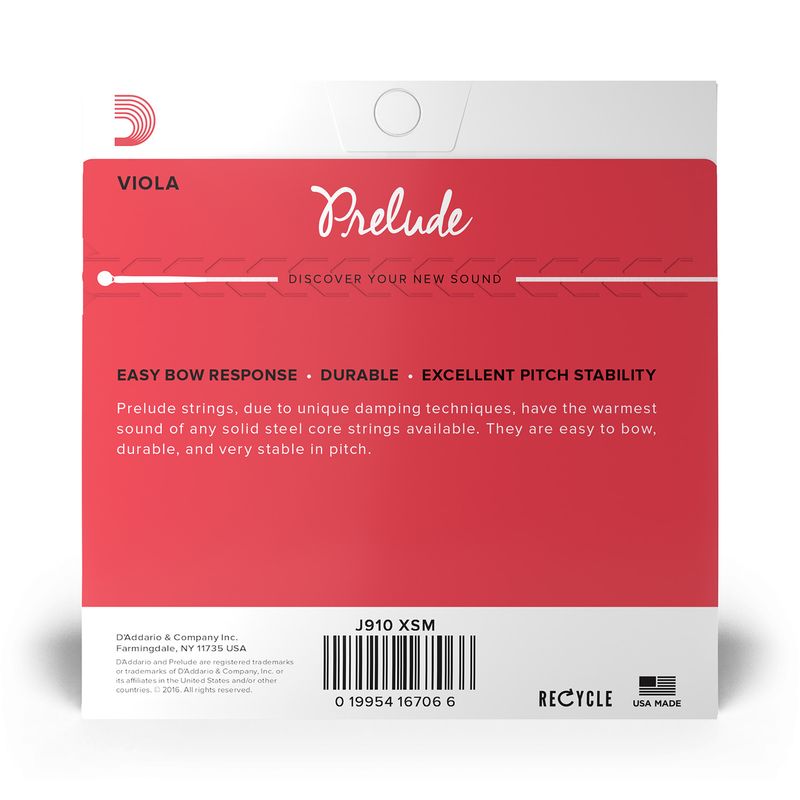 Daddario Orchestral J910 XSM Prelude Viola Set X-Short /Medium Tension
