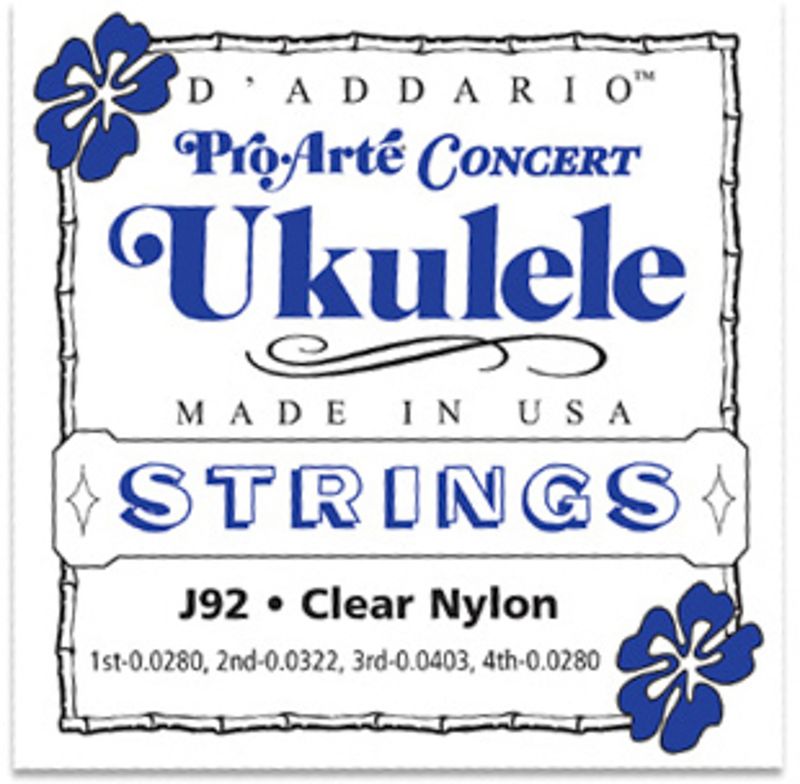 D'Addario J92 Strängset Ukulele Concert Pro Arté