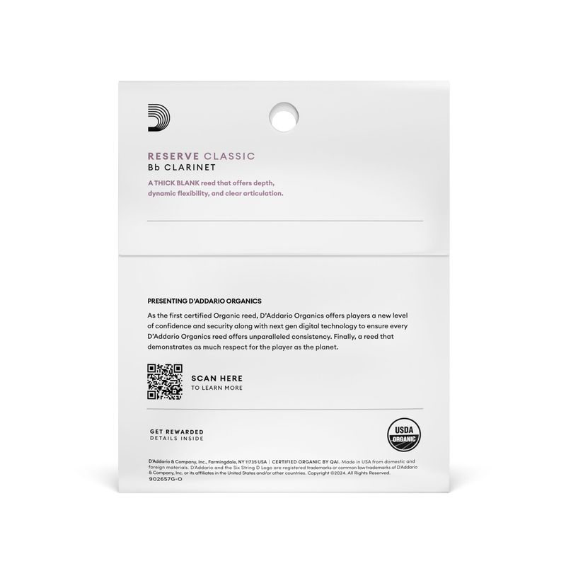 D'Addario ODCT0320 Org. Reserve Classic Bb-Klarinett 3-p 2.0