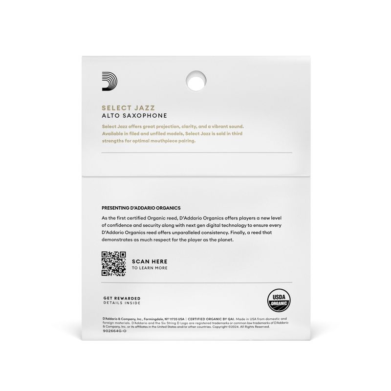D'Addario ORSF03SSX2H Org. Select Jazz Filed Sopran-sax 3-p. 2H