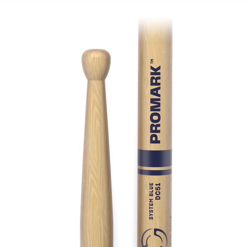 Promark TXDC51W System Blue DC51 (16 3/4x.680), Hickory, Custom tip