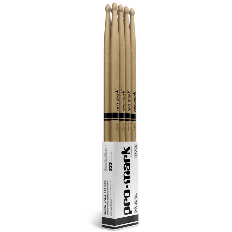 Promark TX2BW-4P Classic Forward, 2B, 4-pack, Oval tip
