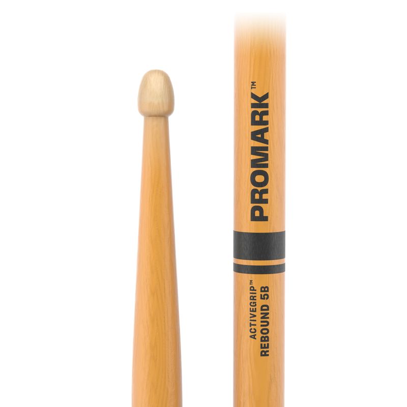 Promark R5BAGC Rebound 5B, ActiveGrip Clear Hickory, Acorn tip