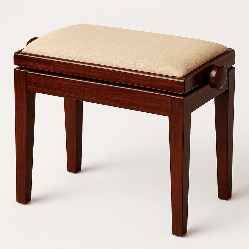 Hidrau BG1 Regulerbar Pianokrakk Mahogni 1 Blank med Beige sete i Velur