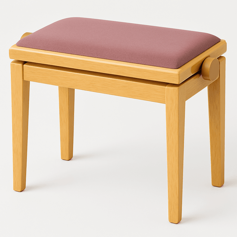 Hidrau BG1 Regulerbar Pianokrakk Natur Blank med Rosa sete i Velur
