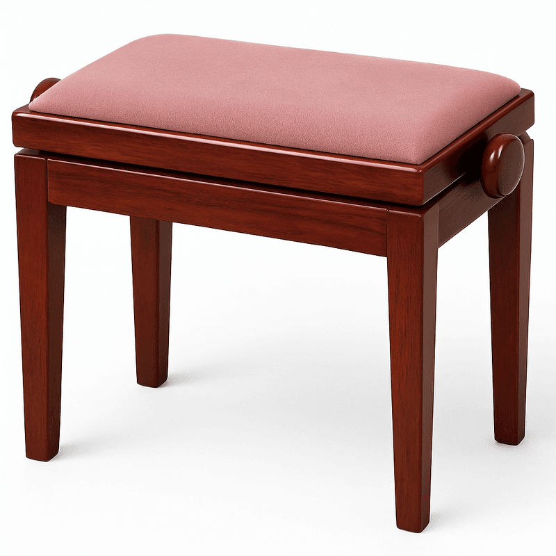 Hidrau BG1 Regulerbar Pianokrakk Mahogni 3 Blank med Rosa sete i Velur