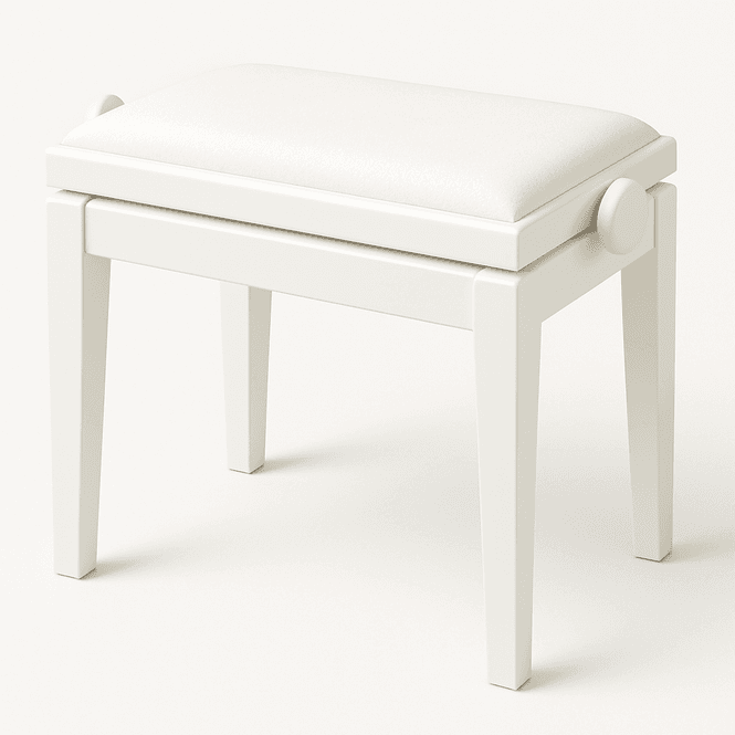 Hovedbilde Hidrau BG1 Regulerbar Pianokrakk Hvit Blank med ...
