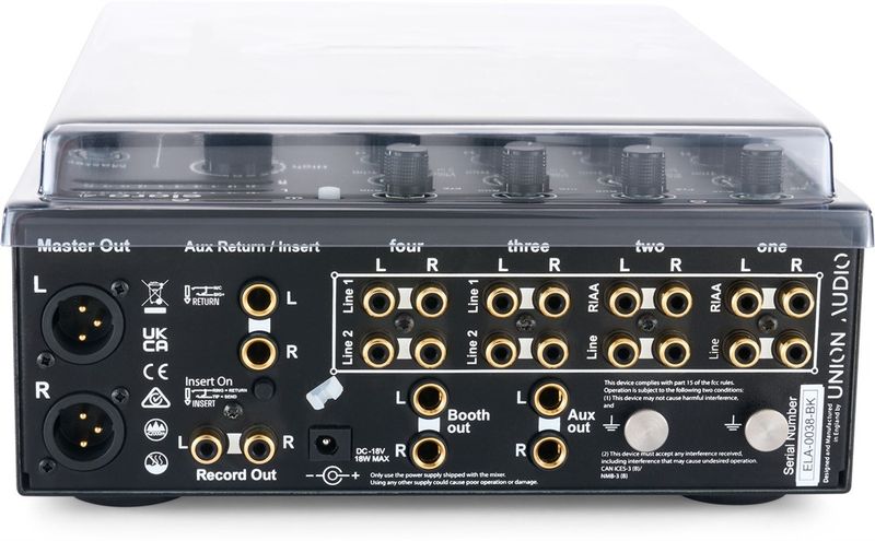 Decksaver Skyddslock till Union Audio elara.4