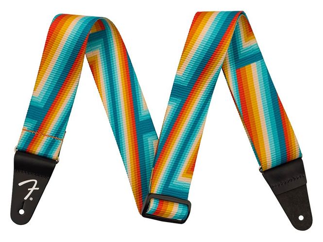 Hovedbilde Fender  Retro ribbed poly guitar strap, rainbow design