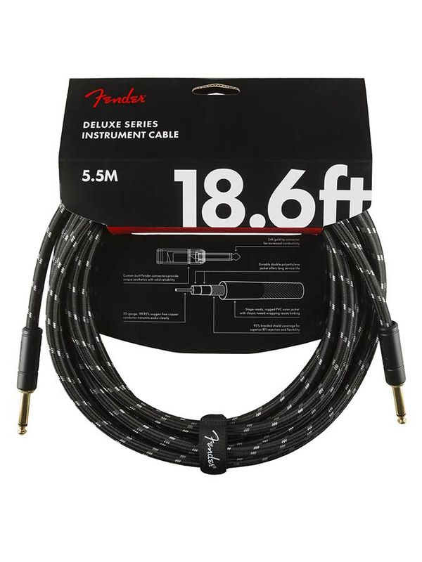 Fender Deluxe Series Inst.cable, 18.6ft, black tweed