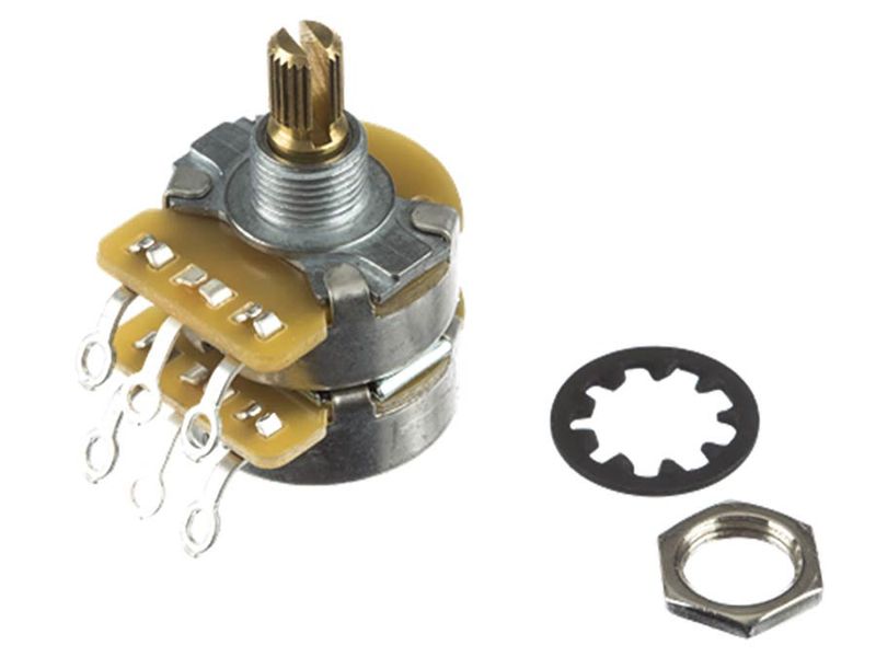 Fender GRP dual 500K/250K potentiometer, split shaf