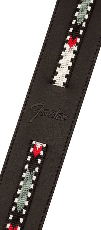 Fender  Paramount acoustic leather strap, black
