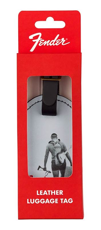 Fender vintage luggage tag, scuba diver