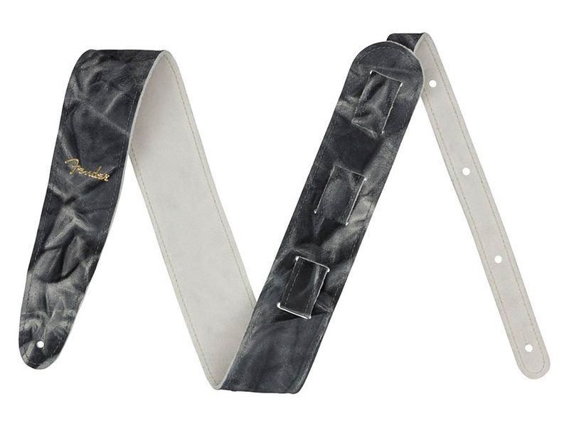 Fender  tie dye leather strap, black