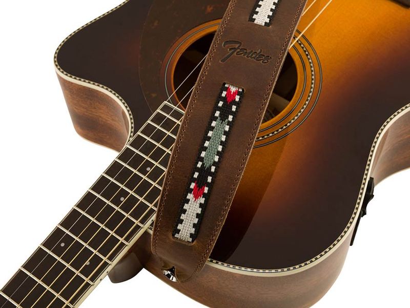 Fender  Paramount acoustic leather strap, brown