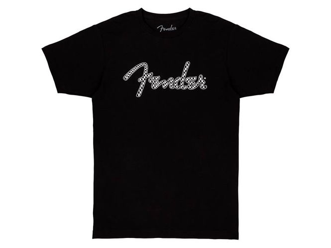 Hovedbilde Fender spaghetti wavy checker logo t-shirt, black, L