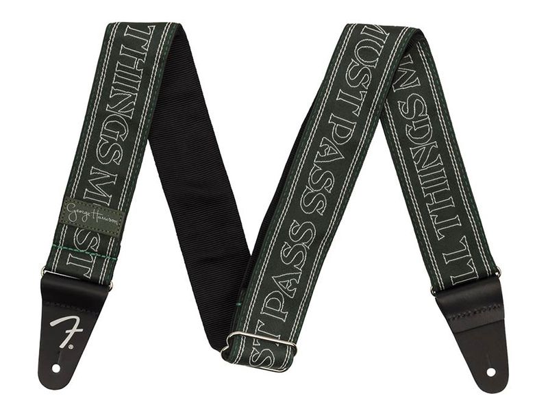 Fender George .H ATMP Logo guitar strap, green polyester, 2