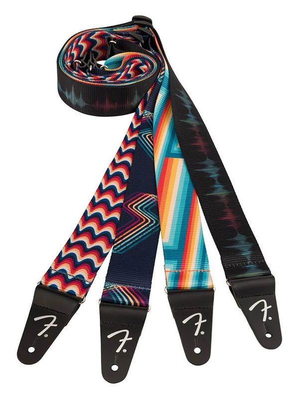 Fender  Retro ribbed poly guitar strap, ripple design