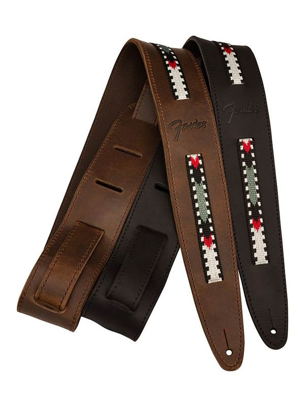 Fender  Paramount acoustic leather strap, brown