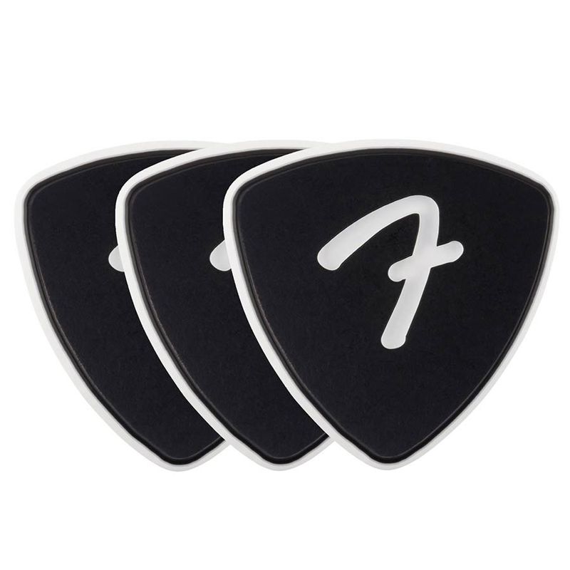 Fender  celluloid picks, F grip, 346 shape, black, 3-pack