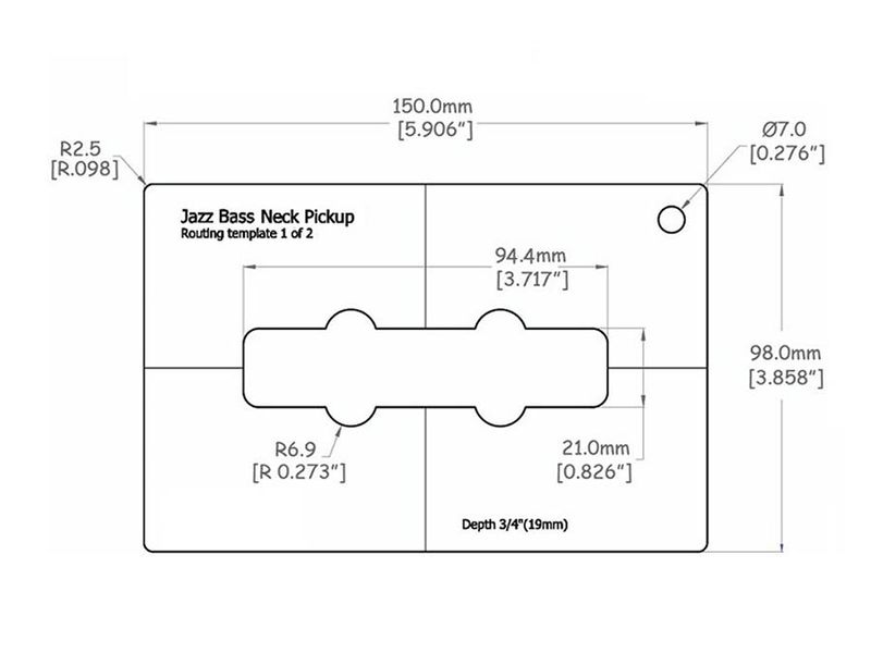 Boston ART-JB/N pickup routing template JB neck
