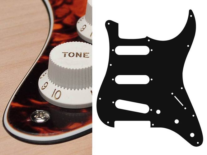 Hovedbilde Boston ST-313 Pickguard Strat - Marble Orange
