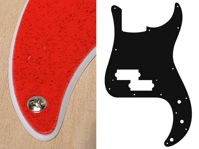 Hovedbilde Boston PB-215 Pickguard P-Bass - Sparkling Red