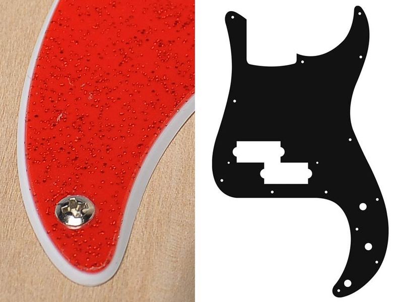 Boston PB-215 Pickguard P-Bass - Sparkling Red