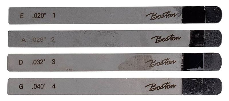 Boston violin nut file set .020 - .026 -.032 -.040