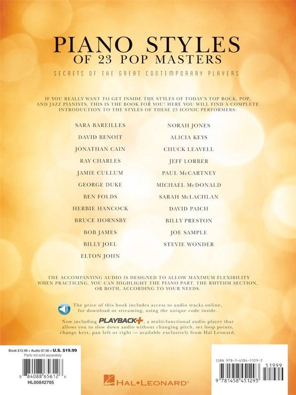 Piano Styles of 23 Pop Masters