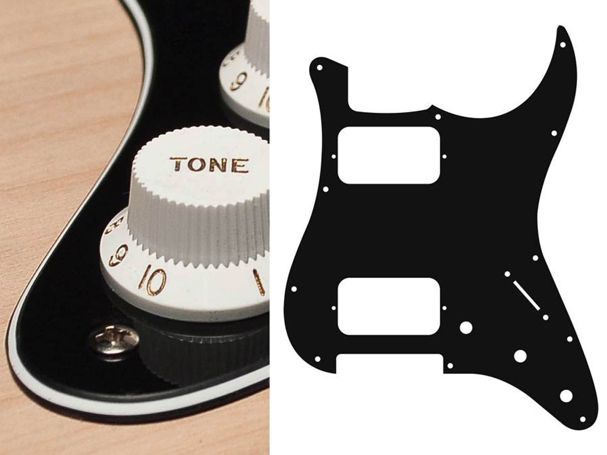 Boston ST-333 Pickguard Strat - Black/Cream