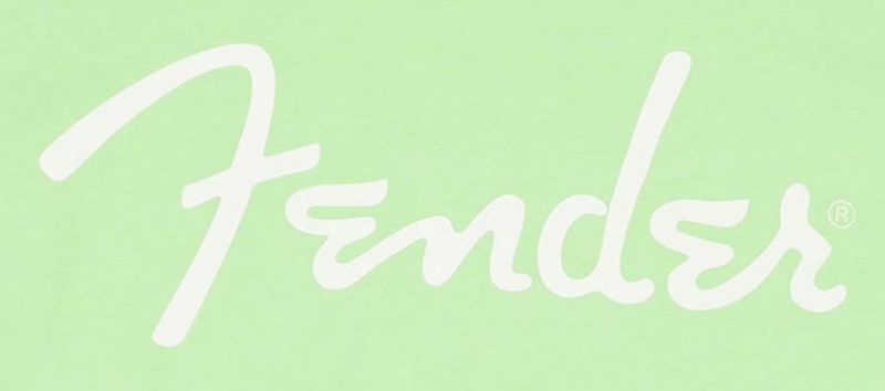Fender  T-Shirts spaghetti logo, surf green, S