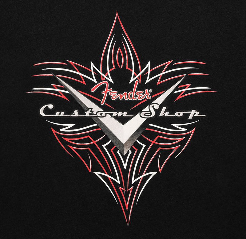 Fender  Custom Shop pinstripe T-Shirt, black, XL