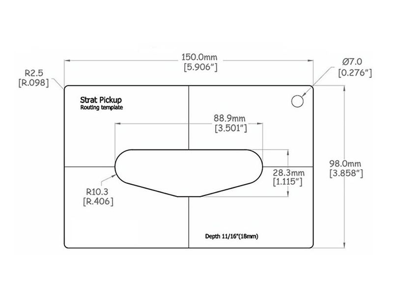 Boston ART-ST pickup routing template ST