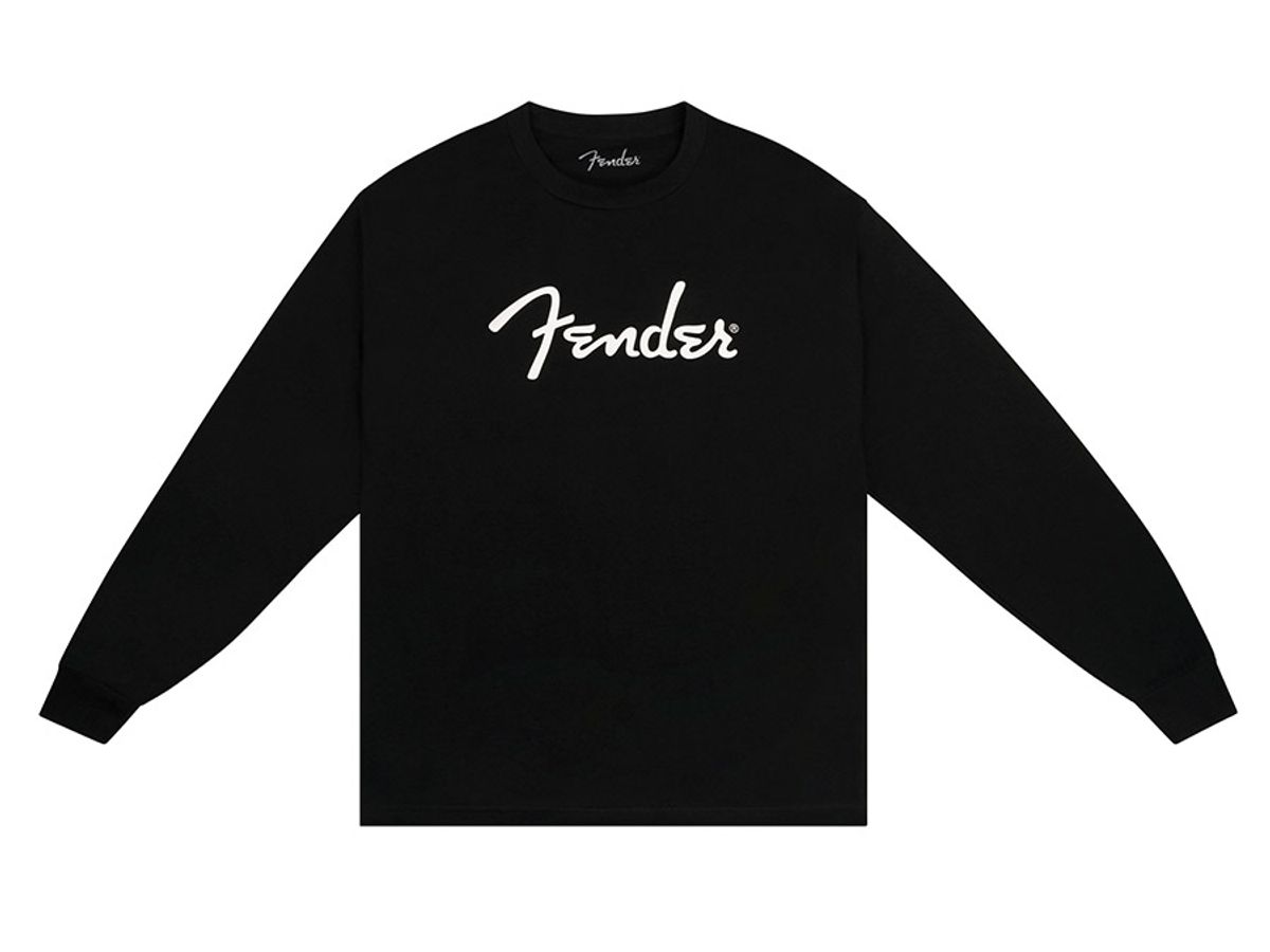 Fender  Spaghetti logo long sleeve T-shirt, black, XXL