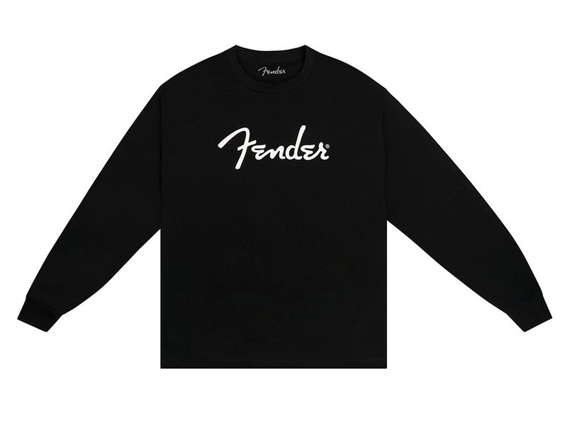 Fender  Spaghetti logo long sleeve T-shirt, black, XXL