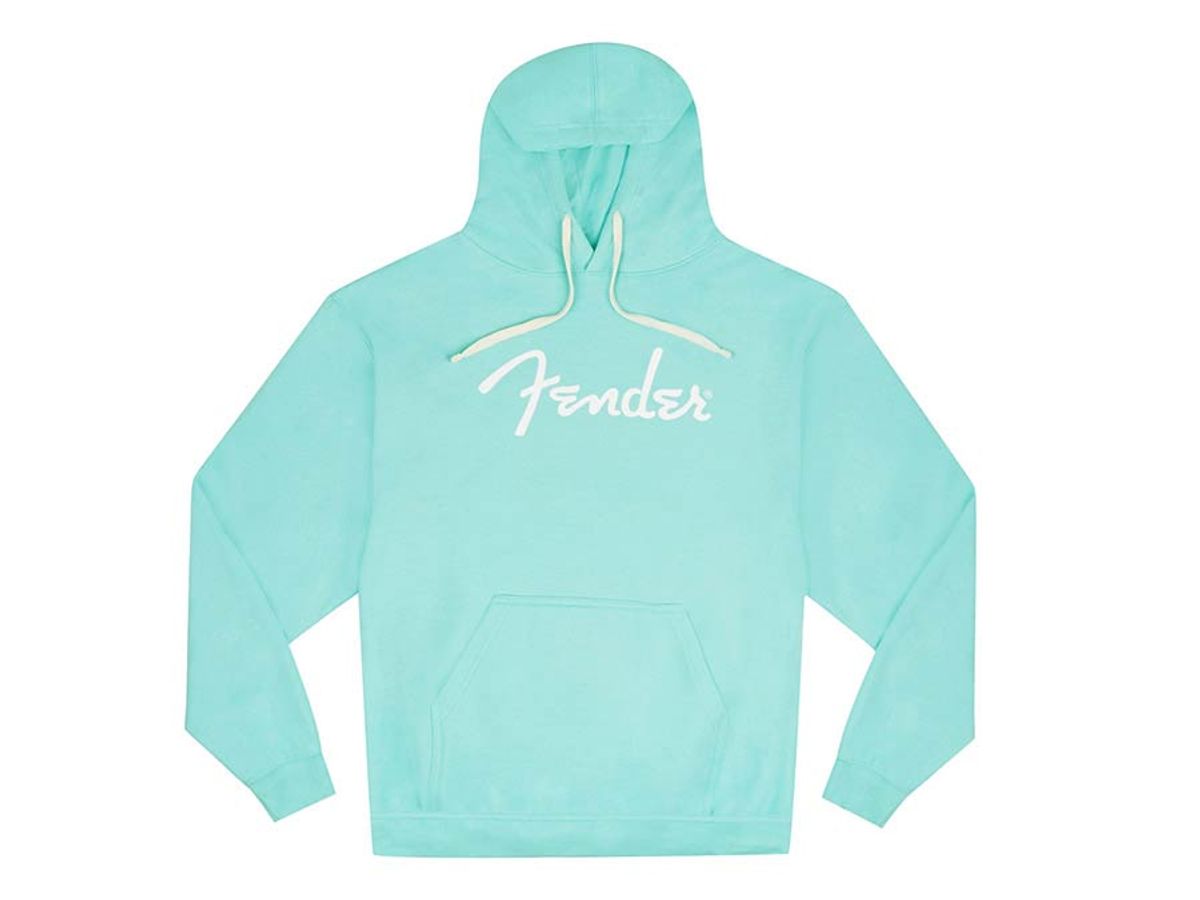 Fender  spaghetti logo hoodie, daphne blue, XXL
