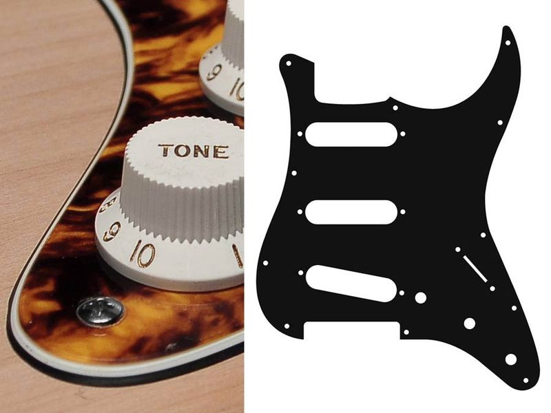 Boston ST-313 Pickguard Strat - Marble Yellow