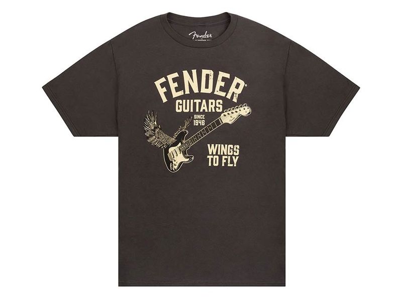 Fender  Wings To Fly T-Shirt, vintage black, XL