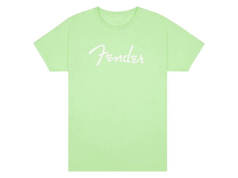 Fender  T-Shirts spaghetti logo, surf green, S