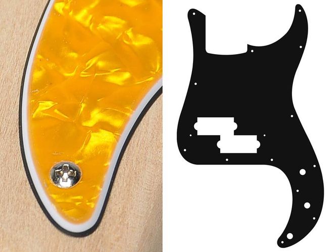 Hovedbilde Boston PB-315 Pickguard P-Bass - Pearl Yellow