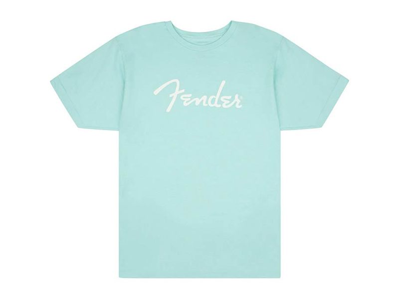Fender  T-Shirts spaghetti logo, daphne blue, XXL