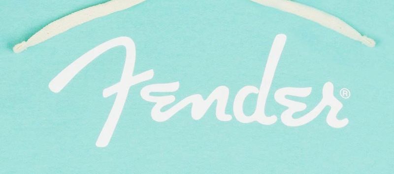 Fender  spaghetti logo hoodie, daphne blue, M