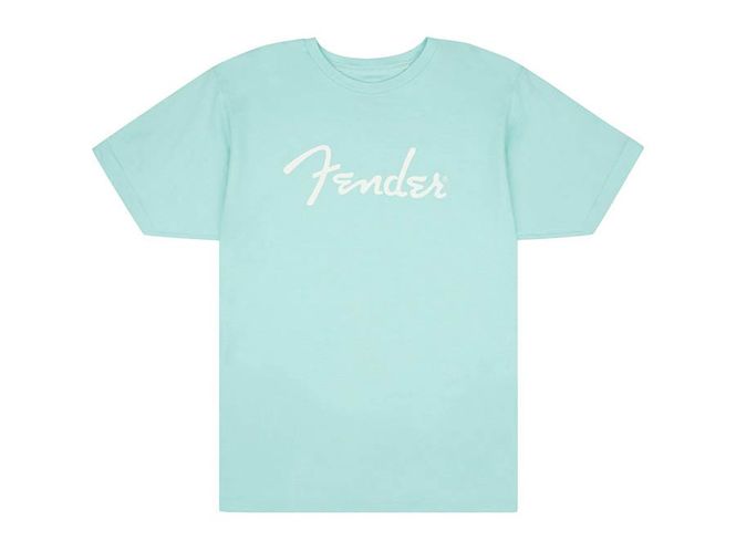 Hovedbilde Fender  T-Shirts spaghetti logo, daphne blue, L