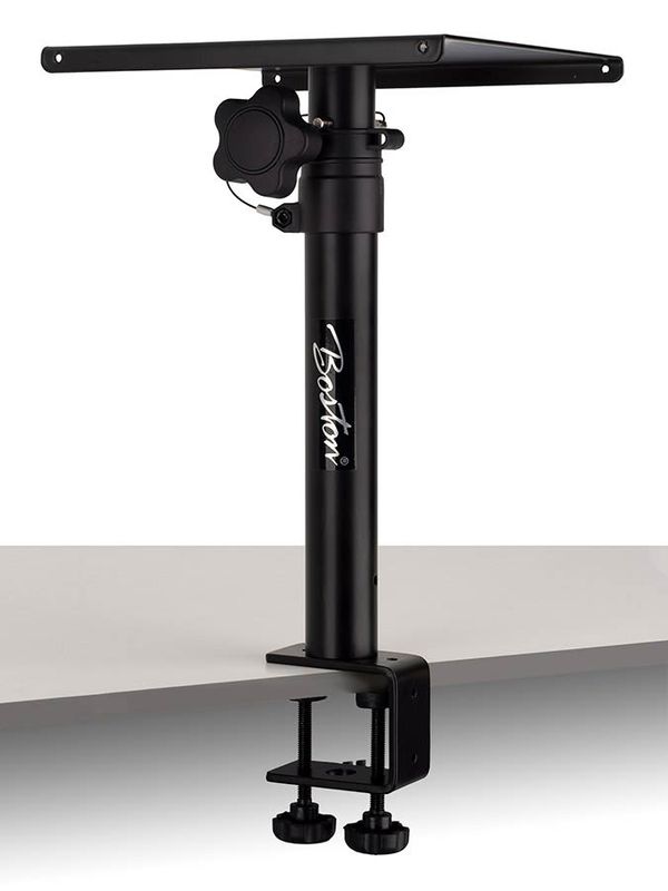 Boston BS-047-BK speaker desk stand (clamp mount), for monitors, adjustable heights 25-40cm