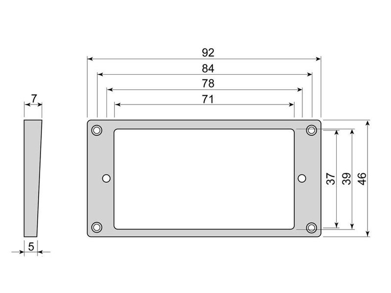 Boston HFS5070BK Humbucker Frame - Black