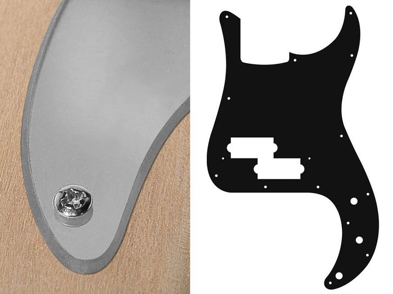 Boston PB-215 Pickguard P-Bass - Mirror Chrome